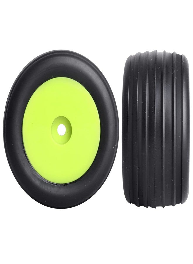 Hobbyfire PreGlued 1/18 Buggy Tires 2PCS Front Tires 8mm Hex Wheels for Wltoys Losi Mini-T 2.0 HPI HSP 1/18 RC Off-Road Car (Green Rims) - Image 4